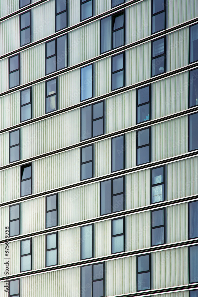 Modern facade of an apartment building in the Netherlands Modern facade of an apartment building in the Netherlands