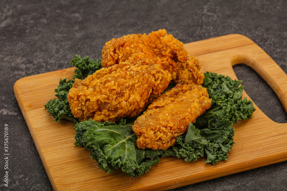 Hot fried crispy chicken wings Hot fried crispy chicken wings