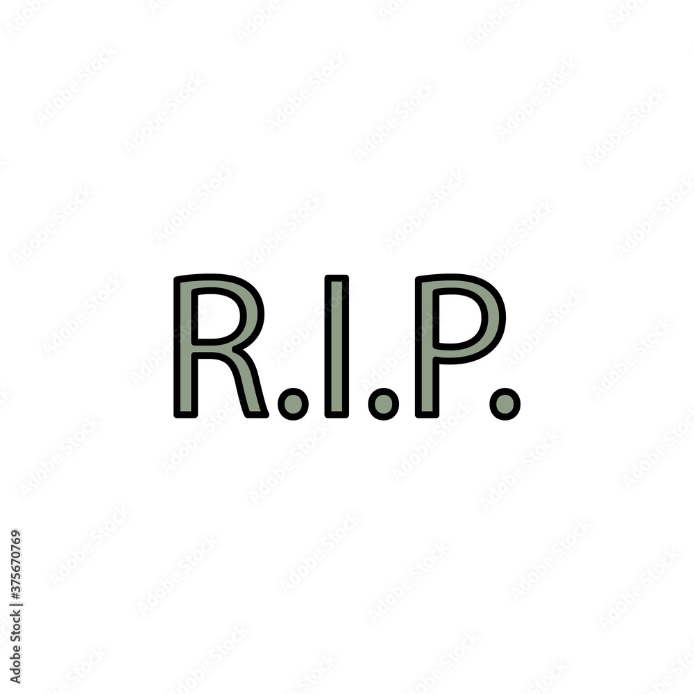 rip, death outline icon. detailed set of death illustrations icons. can be used for web, logo, mobile app, UI, UX rip, death outline icon. detailed set of death illustrations icons. can be used for web, logo, mobile app, UI, UX