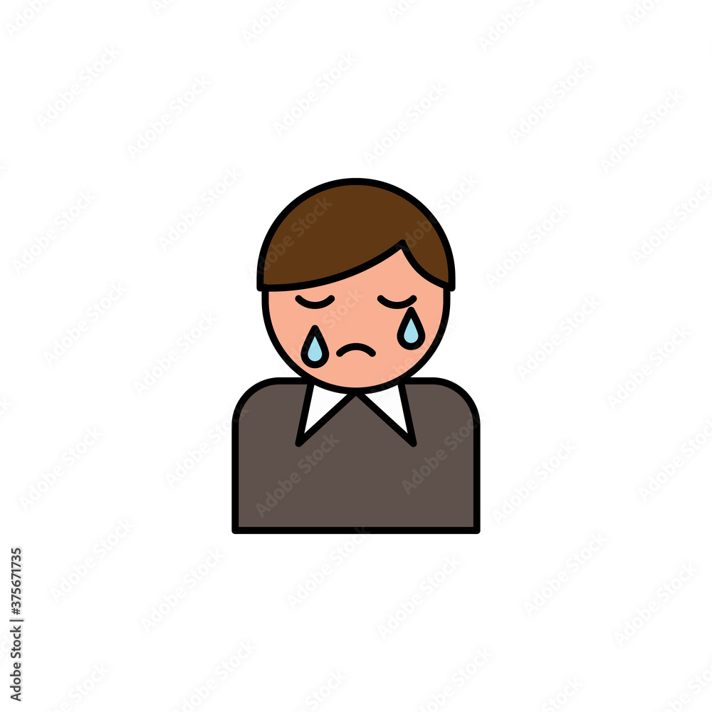 man, crying, death outline icon. detailed set of death illustrations icons. can be used for web, logo, mobile app, UI, UX man, crying, death outline icon. detailed set of death illustrations icons. can be used for web, logo, mobile app, UI, UX