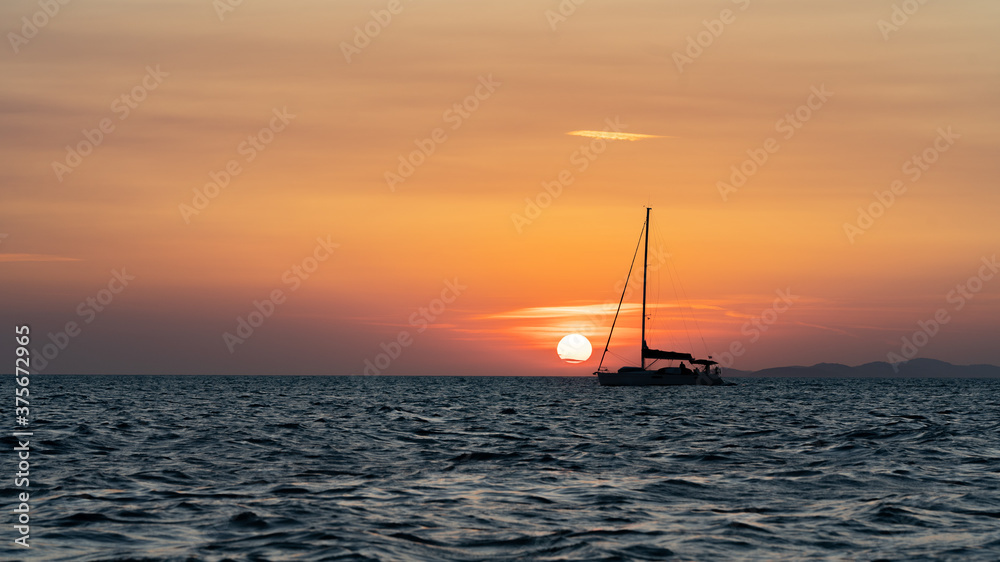 Sailboat at sunset Sailboat at sunset