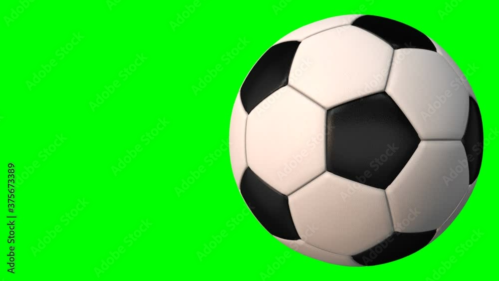 Soccer rotating ball 3D animation on green chroma key. Seamless loopable background. Soccer rotating ball 3D animation on green chroma key. Seamless loopable background.