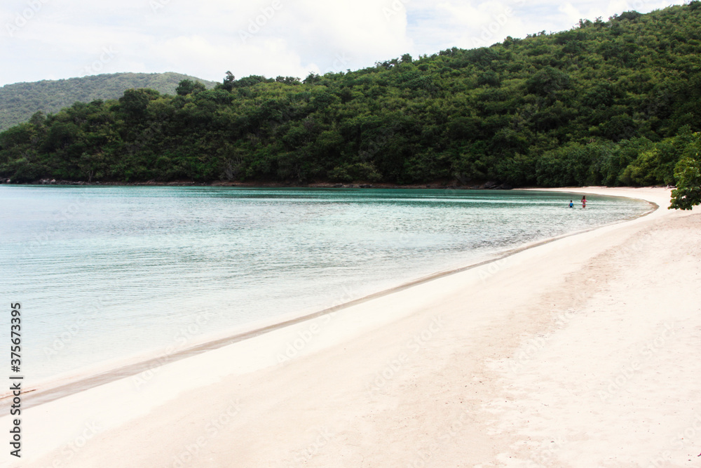 White Sand Beach in St. John, U.S. Virgin Islands, West Indies White Sand Beach in St. John, U.S. Virgin Islands, West Indies