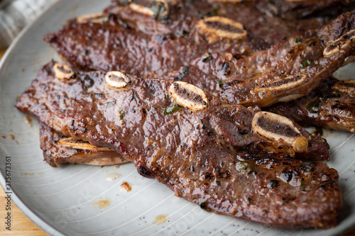 Obraz na plátně korean bbq short rib with bone
