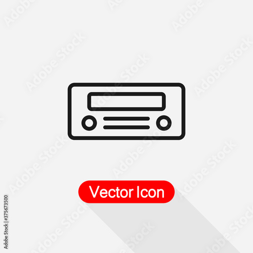 Car Radio Icon Vector Illustration Eps10