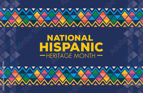 hispanic and latino americans culture, national hispanic heritage month in september and october, background or banner vector illustration design photo