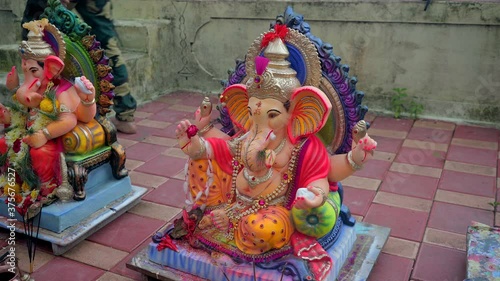 best ganpati sitting ganpati visarjan photo