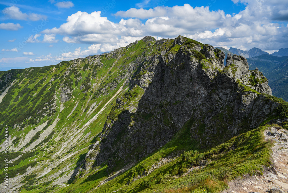 Landscape of the Western Tatras in Poland. Mountain landscape.