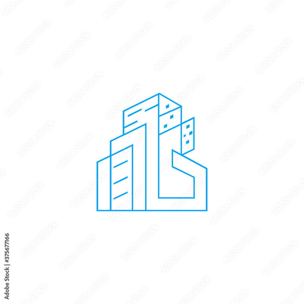 building Letter Logo Vector building Letter Logo Vector