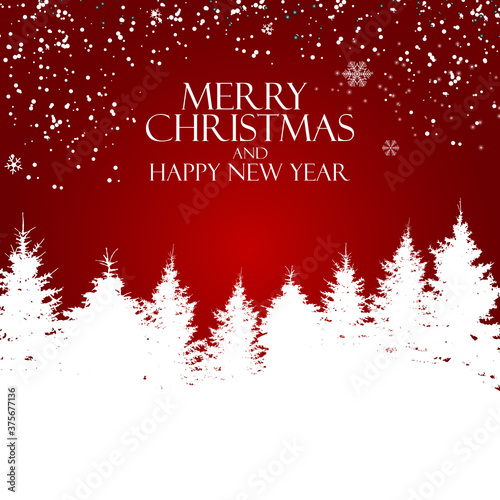 Holiday New Year and Merry Christmas Background. Vector Illustration