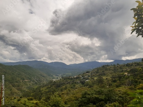 clouds over the mountains