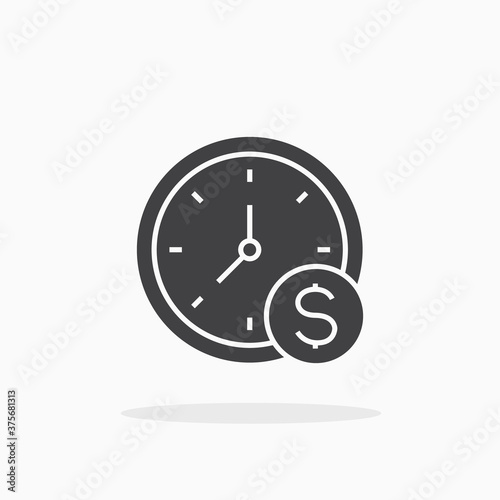 Time is money icon.