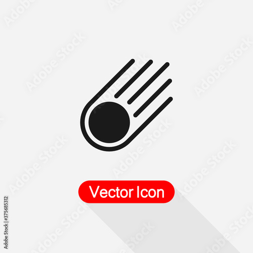 Falling Asteroid Icon comet icon Vector Illustration Eps10