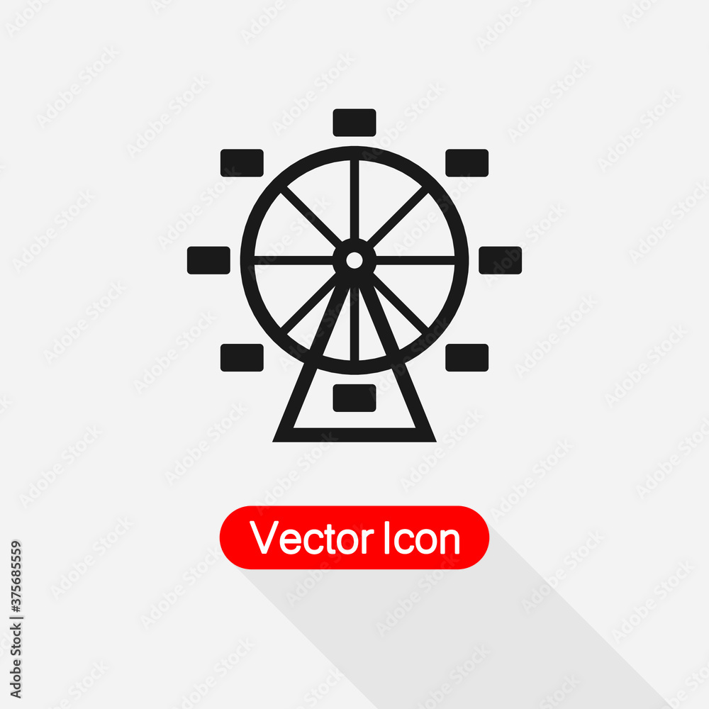 Ferris Wheel Icon Vector Illustration Eps10 Ferris Wheel Icon Vector Illustration Eps10