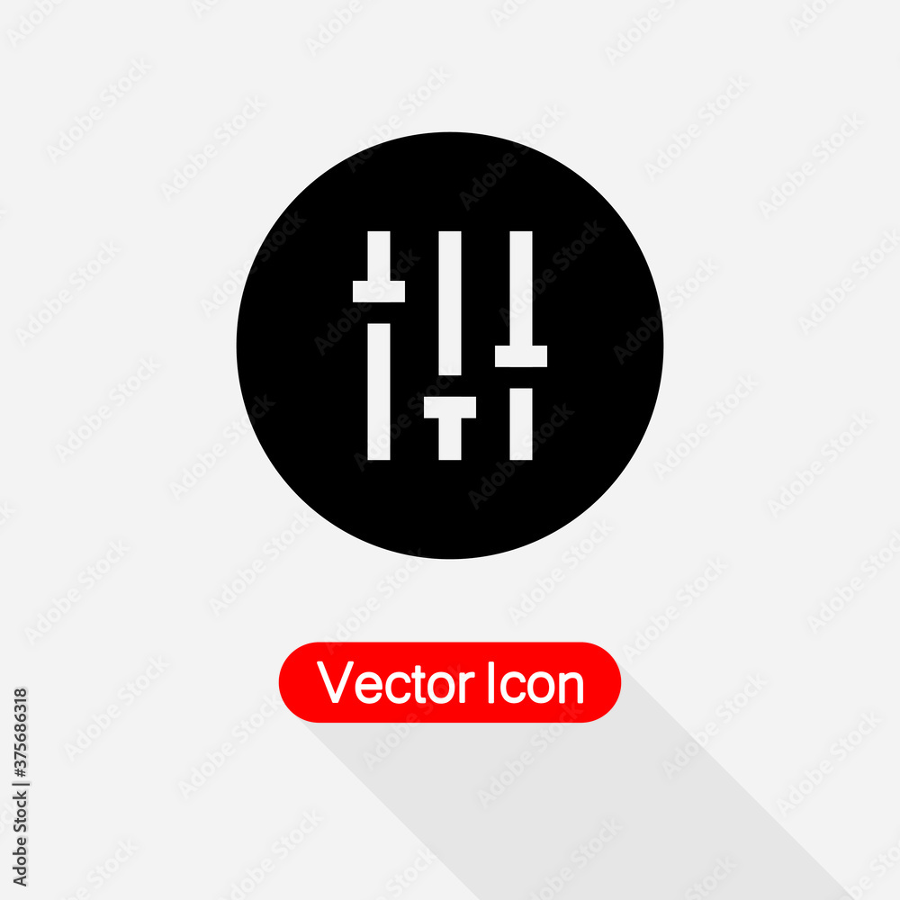 Fototapeta premium Filter Icon, Settings Icon Vector Illustration Eps10