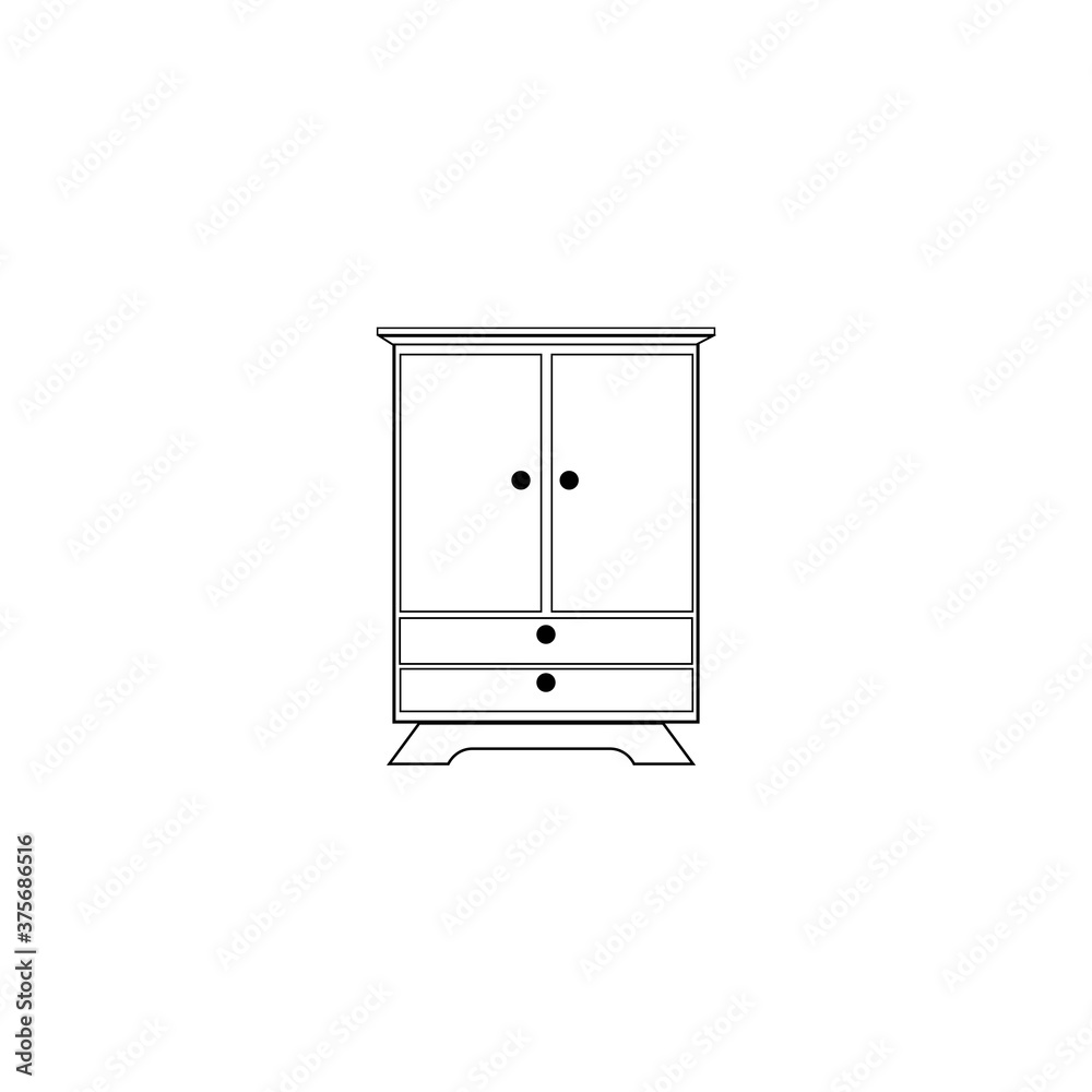 cupboard logo icon vector
