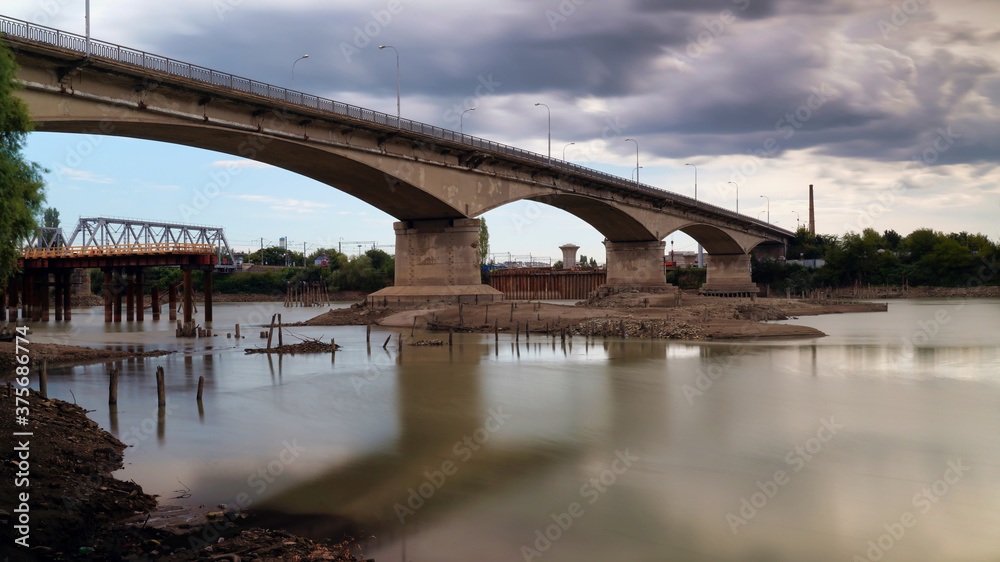 bridge over the Kuban river in Krasnodar