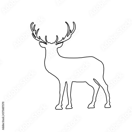 Silhouette  pattern of a deer.