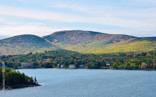 Фотография Landscape along the coastline in Bar Harbor, Maine, USA