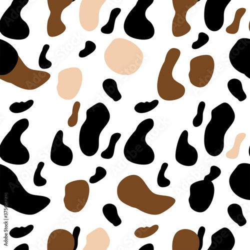 cow spots seamless pattern. Endless texture wallpaper,printing on fabric