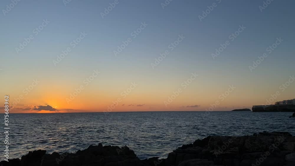Timelapse 4k of the sunrise of Polignano a mare, Puglia, Italy. Cliff overlooking the sea Timelapse 4k of the sunrise of Polignano a mare, Puglia, Italy. Cliff overlooking the sea