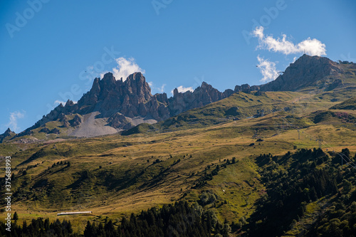 Mountain landscape in the Alps in the morning