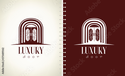 Door logo vector. Exterior design.