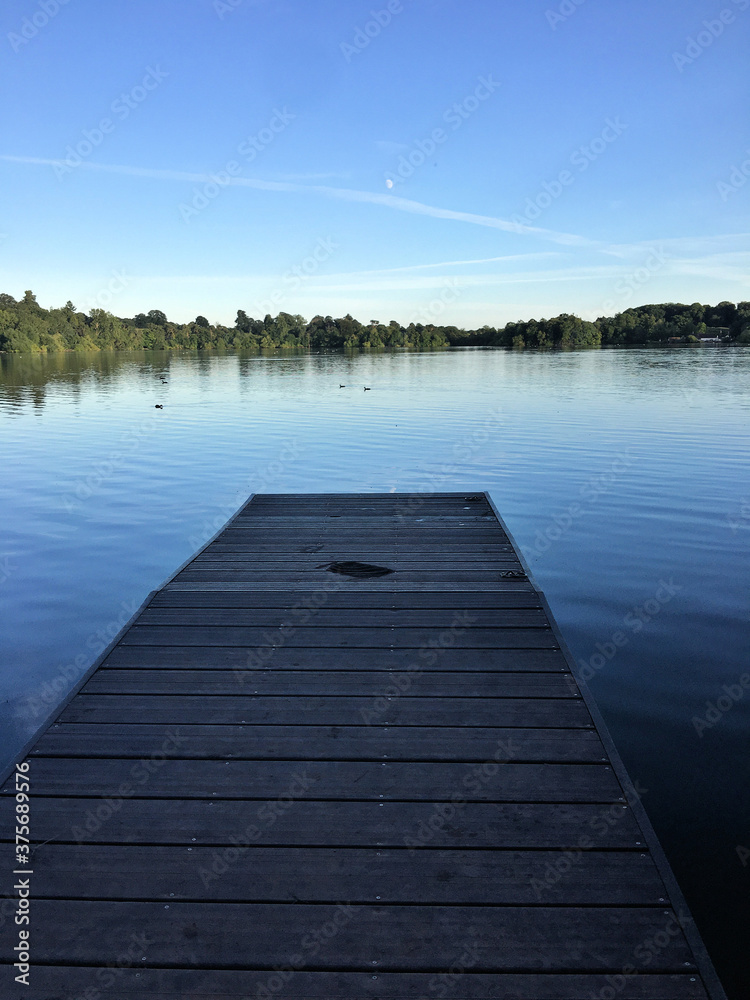 A view of the Lake at Ellesmere in the evening