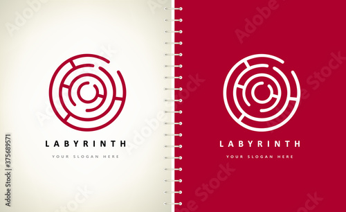 maze logo labyrinth vector design