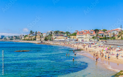 Fototapeta Naklejka Na Ścianę i Meble -  Ocean shore near Praia do Poca beach Estoril coastal resort near Lisbon Portugal Europe