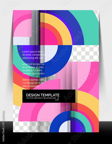 Circle design a4 flyer print template, annual report design
