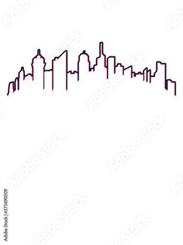 3D Stadt Silhouette 