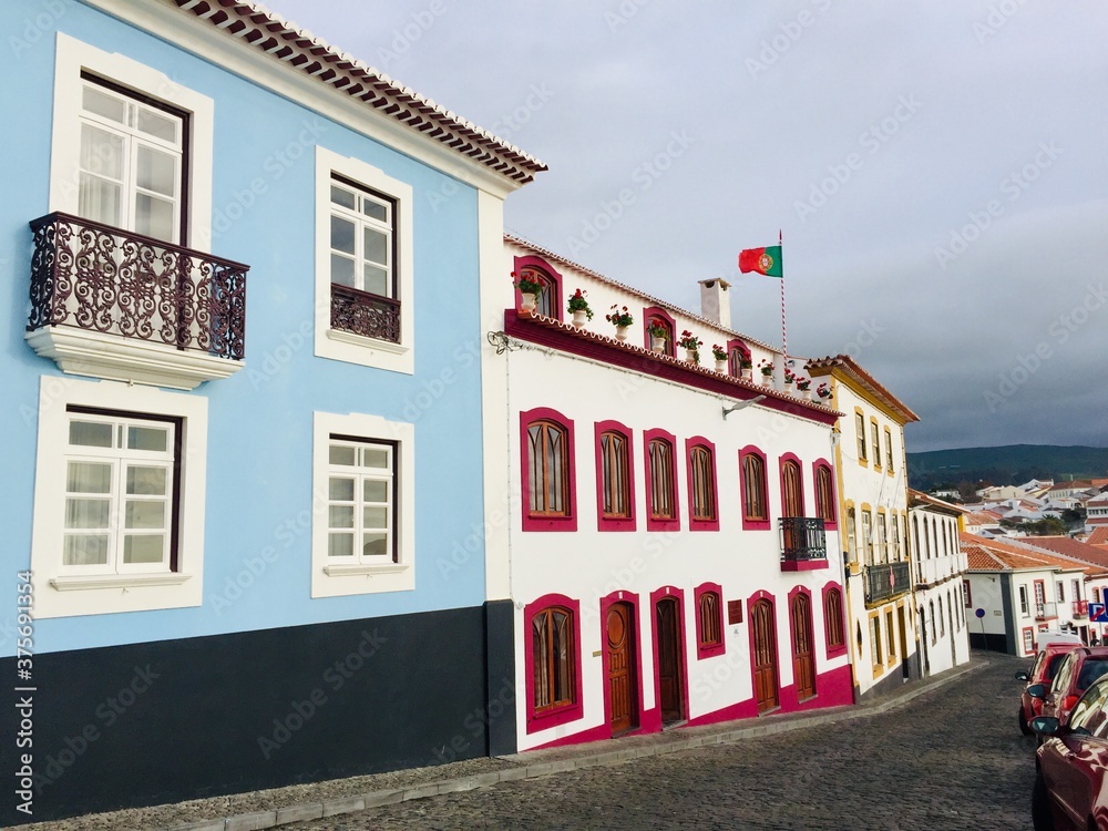 Colorful houses in the island, Portugal 