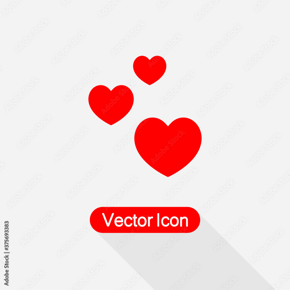 Love Icon, Hearts Icon Vector Illustration Eps10