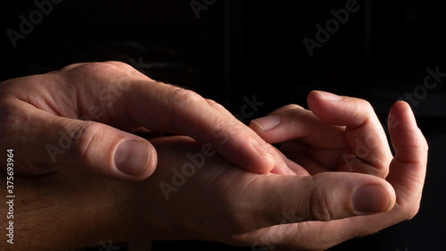 hands of a man