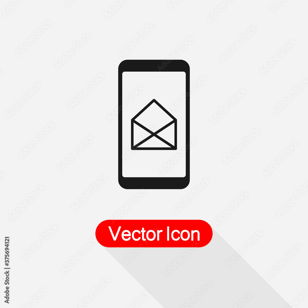 Mobile Email Icon Vector Illustration Eps10 Mobile Email Icon Vector Illustration Eps10