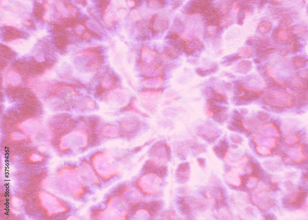 Obraz premium Elegant Tie Die Swirl. Rose Dyed Texture. 
