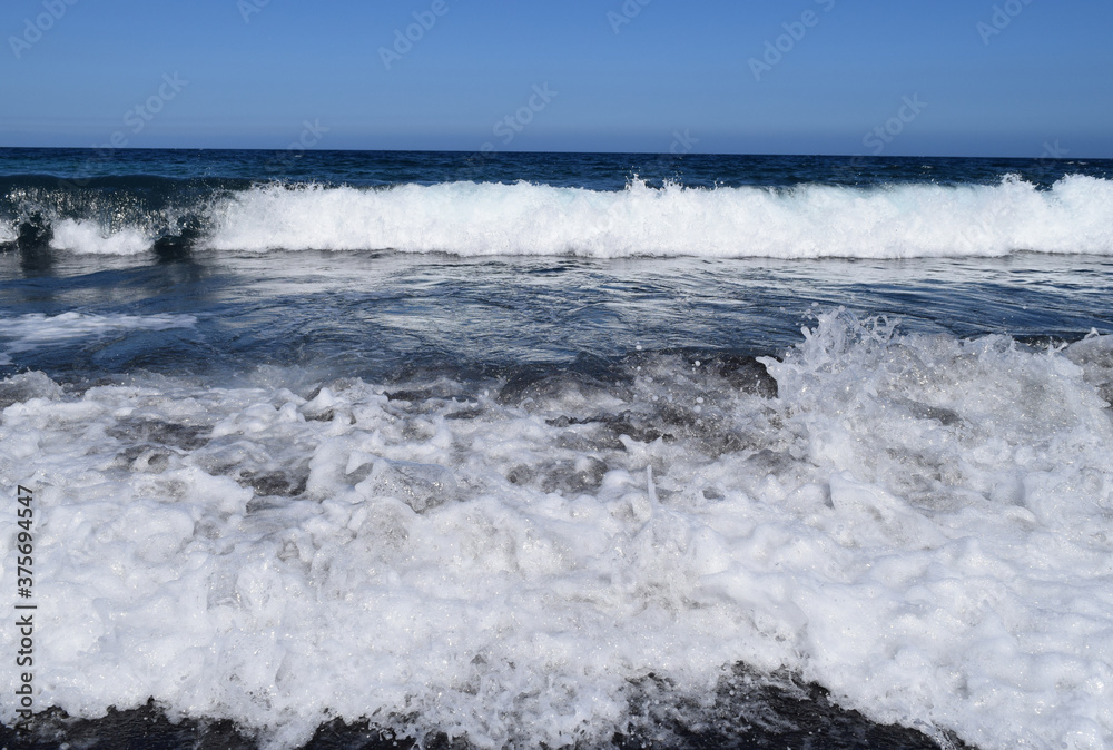 waves on the beach