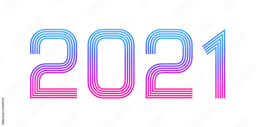 2021 new year. Two thousand twenty-one celebration banner. Pink and Blue gradient logo with original numbers design on a white background vector. 2021 new year. Two thousand twenty-one celebration banner. Pink and Blue gradient logo with original numbers design on a white background vector.