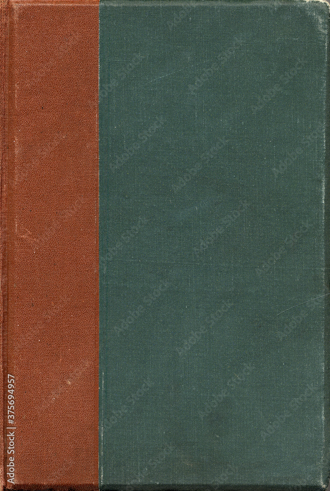 Fototapeta premium Textile texture. Old book cover. Rough canvas surface. Blank retro page. Empty place for text. Perfect for background and vintage style design.