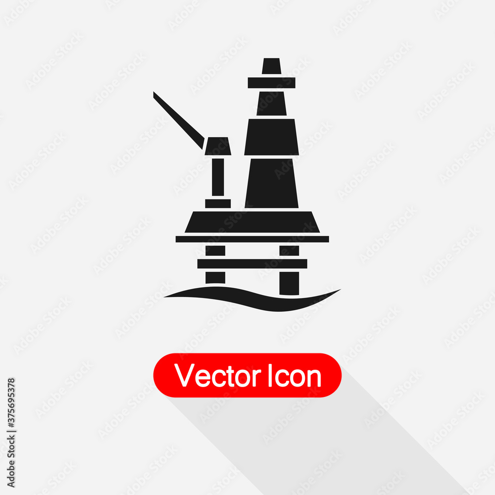 Oil Rig Icon Vector Illustration Eps10 Oil Rig Icon Vector Illustration Eps10
