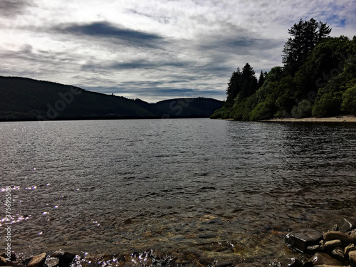 A view of Lake Vyrnwy in North Wales photo