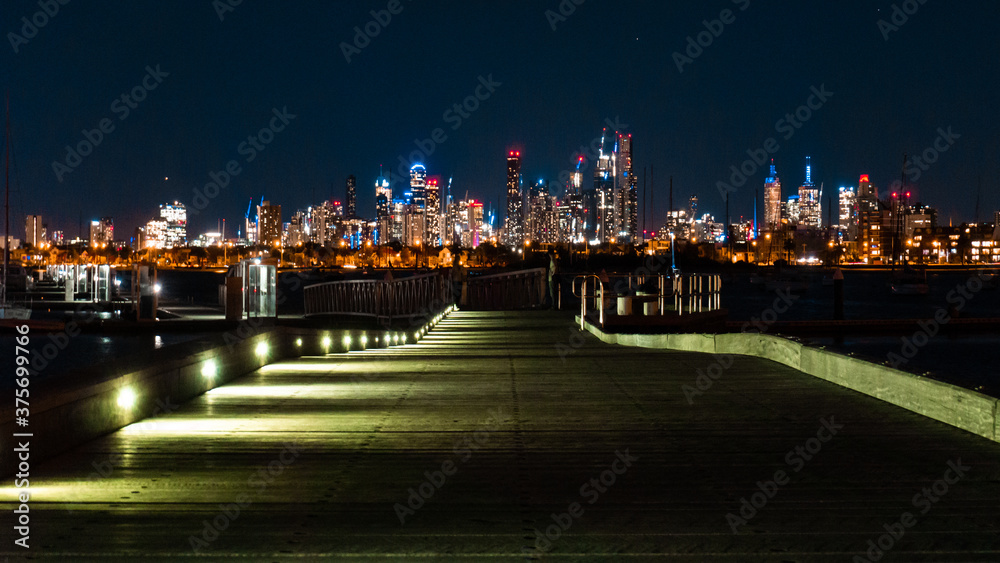 Fototapeta premium Melbourne cityview skyline from St Kilda 2