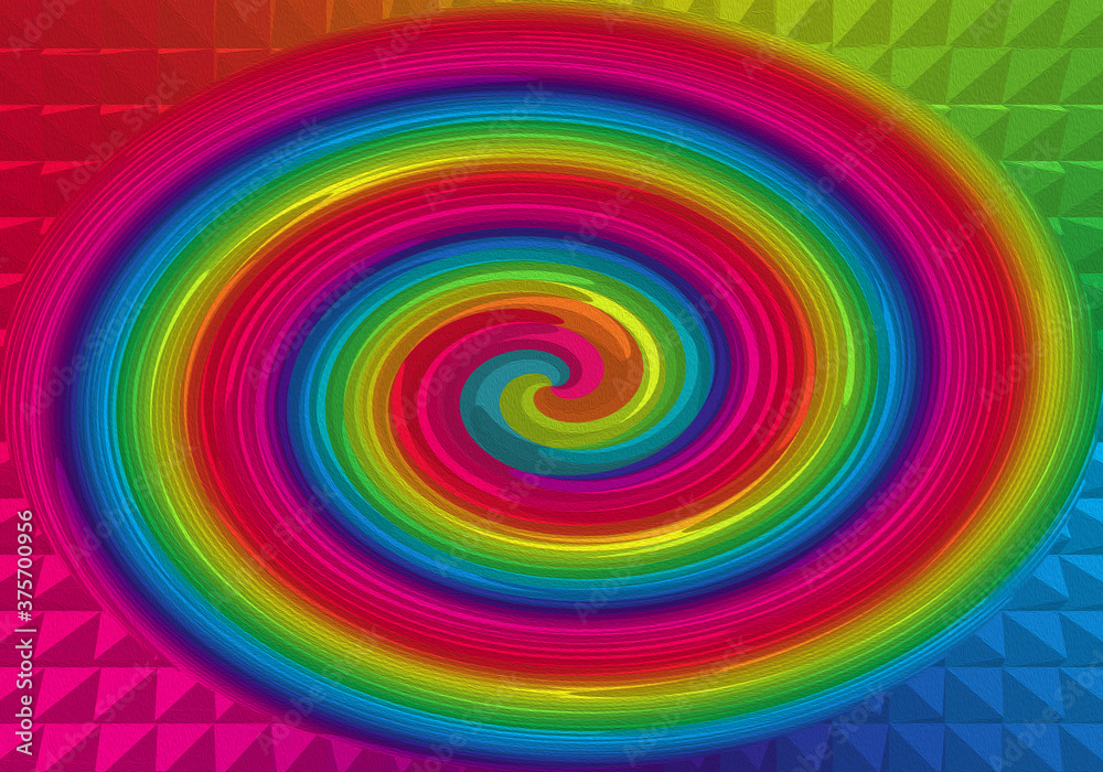 Fondo de espiral multicolor con texturas