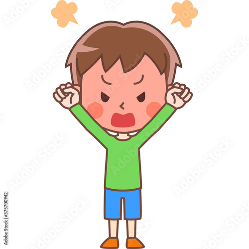 激怒する少年