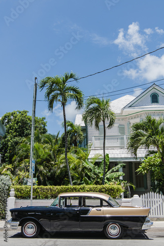 Vintage Car infant of a house in Key West