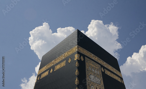 Kaaba and clouds in the sky
