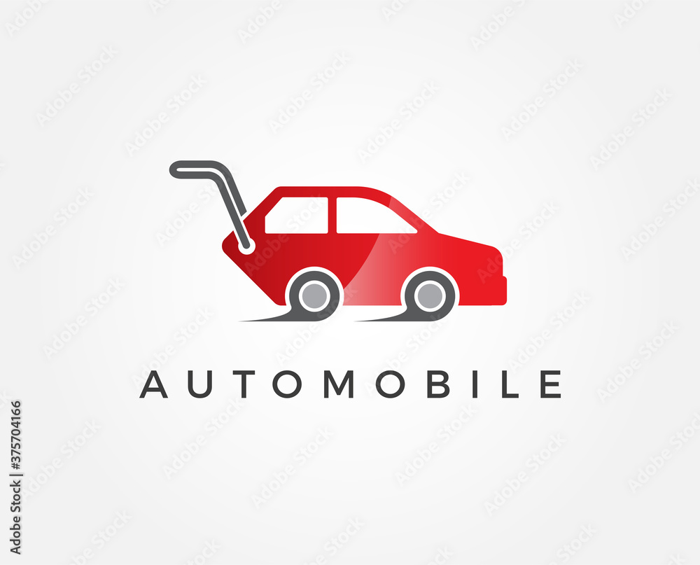 minimal auto deal logo template - vector illustration