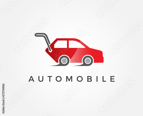 minimal auto deal logo template - vector illustration