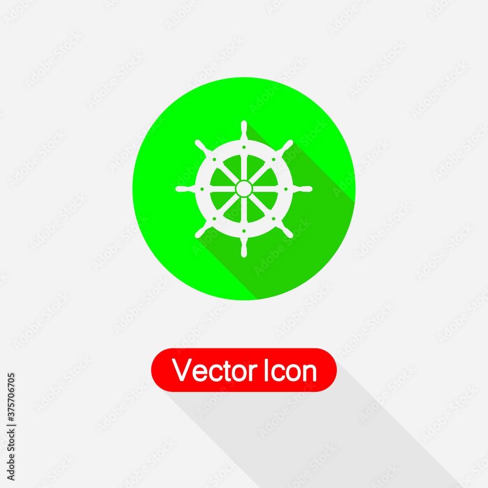 Rudder Icon, Ship Steering Wheel Icon Vector Illustration Eps10 Rudder Icon, Ship Steering Wheel Icon Vector Illustration Eps10